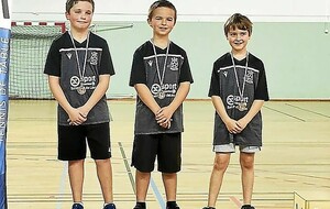 Victor Michelet Yanis Crenn et Erwan Bourdel Vice champion du Finistère au interclub départementaux