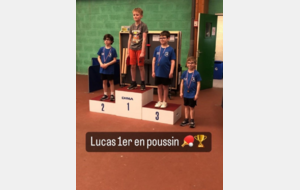 Lucas 1er au 4eme tour du circuit jeunes 