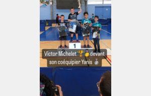 Victor 1er et Yanis 2eme en tableau jeunes